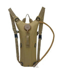 Tan 3L Hydration Backpack with Removable Water Bladder Hands Free Design for Hiking Camping Cycling Running and Biking
