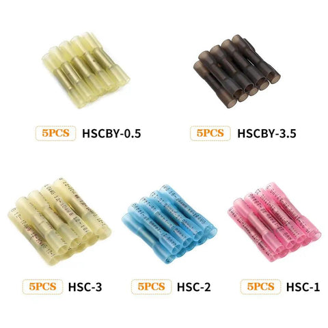 Product focus keyword is: Get Jacked With These Super Tight 50pc Solder Seal Quick Wire Connectors For Fast Heat Shrink Butt Electrical Kits And Cool Automotive Insulated Tube Terminal Gadgets That Rock Your Rig. 5pcs heat shrink solder seal wire connectors, assorted colors