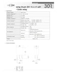 Specification sheet for Four Pack 12V DC Automotive Relays SPDT 35A 5 Pin High Current Power Relay Model 301-1C-C-R1-U01 12VDC.