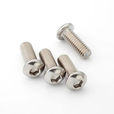 50 Pack 1/4-20 x 1 Button Head Socket Cap Screws 304 Stainless Steel 18-8 Bright Finish Full Thread Allen Socket Drive