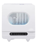 Pretty Sweet Compact Countertop Dishwasher Featuring 1200W Power Plus Twelve 360 Degree Spin Jets That Scrub Your Mess Straight Up Fast Ideal For Apartments Rvs And Busy Households, showcased in a modern kitchen.