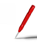 Bad Ass 5 Inch Spring Loaded Automatic Center Punch Tool Built Tough With Polished Steel Round Head, red finish for accurate marking.