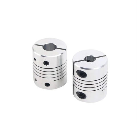 Heavy Duty Aluminum Flexible Shaft Coupling For Motors With Encoder Hole, Elastic Clamping, High Hardness, Vibration Dampening