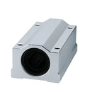 Rugged Aluminum Linear Motion Ball Bearings Paired With Slide Bushing Blocks For SCS8LUU SCS10LUU SCS12LUU showing bushing block front view