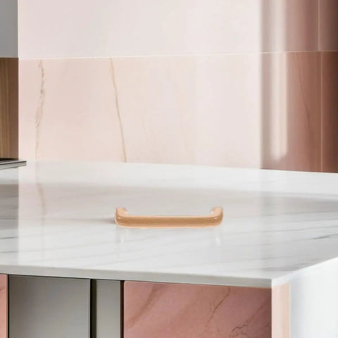 Beech wood drawer pull on marble counter, 4Pcs Beech Wood Drawer Pulls For Cabinets And Dressers Modern Kitchen Hardware Screws Included Unfinished