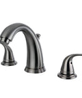 Yosemite Widespread Two Handle Lavatory Faucet in Oil Rubbed Bronze With Solid Brass Durability, shown in side view