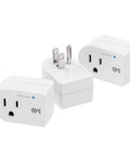 Front view of 3 Pack Non Blocking 750 Joules Surge Protector With 500V Clamping Voltage, Single Outlet Wall Outlet, 15A 1875W, ETL Listed, Compact White Power Protector For Home Office And Electronics