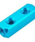 Two Way Five Port Aluminum Air Manifold For Compressors Inline Hose Block Splitter Pneumatic Distribution Block