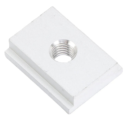 Aluminum T Track Sliding Nut Set With Double Cut Profile Predrilled Mounting Holes And Wood Screws For Woodworking Workbench