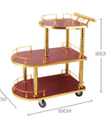 Top Tier Three Tier Kitchen Storage Trolley Cart Built Tough With Durable Wood Panels And Smooth Gliding Casters 69x40x80cm