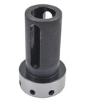 Close-up of Tailstock Die Holder Set with MT3 Tapered Shank Includes Pin Punch and Four Die Holders for metalworking lathes.