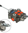 Two-Spool 21 GPM Hydraulic Directional Control Valve For Tractor Loader With Joystick, High-Flow Monoblock Valve.