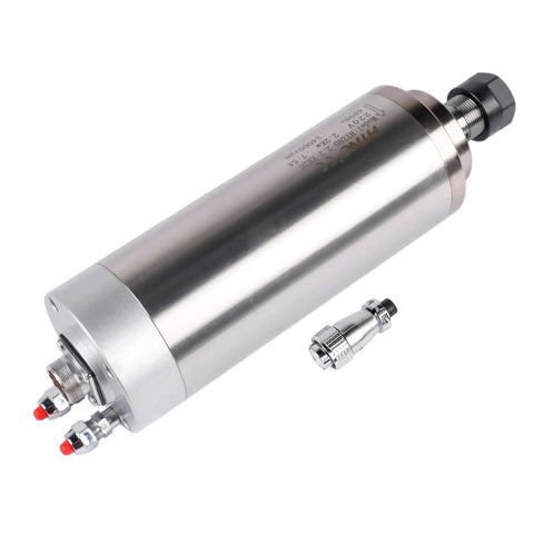 Water Cooled CNC Spindle 2.2KW 220V 8A ER20 Router Motor, 5000-24000 RPM, 80mm Diameter, 400Hz with steel housing