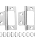 Stainless steel quiet flush cabinet hinges beefy heavy duty non mortise door and furniture hinges for wardrobe and kitchen cabinets.