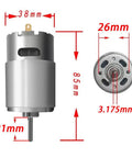 Two Pack 12V RS550 15000RPM Electric Drive Motors dimensions for Ride On Cars Upgrade 18V Compatible DC Motor Round Shaft High Torque