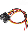 Infrared Break Beam Sensor Kit 5 Pack For Arduino And Robotics, Ultra Fast 2ms Response Time, DC 3 To 5 Volt, 3.28 Foot Detection Range, Photoelectric Switch For Industrial Control And DIY Projects, black wired sensors