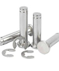 Stainless Steel M20 A2 Flat Head Cylindrical Positioning Dowel Pin With Shaft Circlip Built To Last For Precise Alignment And Smooth