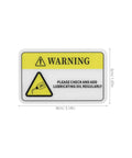 PVC Safety Warning Sign Stickers 10 Pack Self Adhesive For Machinery And Equipment In Factory Or Warehouse Easy To Apply Durable Vinyl