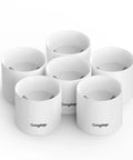 Golf Hole Cup Set 4 Inch Tall, PGA USGA Standard, 6 Pack, for Backyard Practice, durable ABS ivory cups with drainage system.