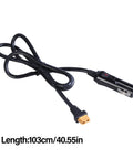 Plug And Go Power Extension Cable Car Charging Male To Female Connector Outdoor Camping Essential Energy Storage Solution For Road Trips And Weekend Warriors Ready To Roll, 103cm length, heavy duty insulated cord.