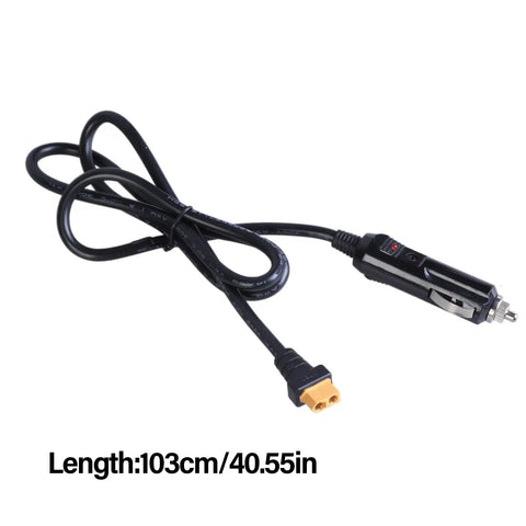 Plug And Go Power Extension Cable Car Charging Male To Female Connector Outdoor Camping Essential Energy Storage Solution For Road Trips And Weekend Warriors Ready To Roll, 103cm length, heavy duty insulated cord.