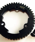 46T Steel Main Spur Gear 1 Mod M1 with screws, fits Traxxas X Maxx 1/5 XO-1 E Revo 2.0 MAXX 1/6 XRT and 1/10 RC Cars