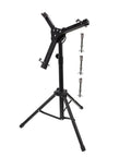 Rock Solid 12 Inch Folding Drum Rack Set With Adjustable Snare Stand portable black drum holder for silent practice, adjustable and sturdy design