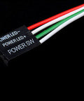 16mm Chassis Switch Metal Button Switch with 22 Inch Extension Cable in red, yellow, blue, green wires for ATX power supply DIY projects
