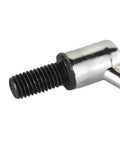Close-up of 2 Piece Milling Machine Table Lock Handle Bolts 1/2 Inch Thread CNC vertical mill clamp screw head.
