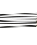 Stainless Steel Bike Spokes And Nipples 12G 130mm Black 10 Pack For Mountain Road And Hybrid Bikes, laid in a row