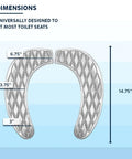 Dimensions of Gel Toilet Seat Cushion Padded Riser For Toilets And Commode Chair Pain Relief For Seniors And Disabled