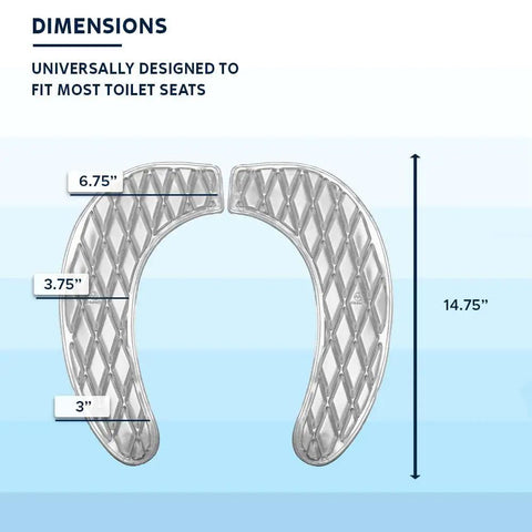 Dimensions of Gel Toilet Seat Cushion Padded Riser For Toilets And Commode Chair Pain Relief For Seniors And Disabled