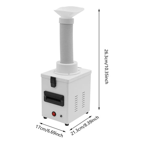 Game Changing Soldering Fume Extractor Benchtop Smoke Purifier With HEPA Carbon Filter featuring a swiveling hose for precise fume control.