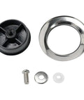 Hot Kitchen Pot Lid Knob Replacement Kit featuring heat Resistant Silicone Grip Plus Stainless Steel Handles And Black Screws For 5Mm To 12mm Holes In Glass Cookware And Pans, Perfect Easy Fix Your Lids Today. 2-pack lid knob kit with screw, washer, and silicone pad