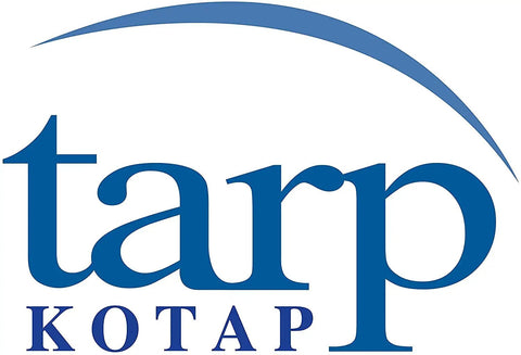 Company logo for Kotap featuring the word 'tarp' in blue with an arch above.