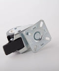 Inch Twin Swivel Casters with 360 Degree Plate Heavy Duty castor showing durable iron bracket and black rubber wheel.