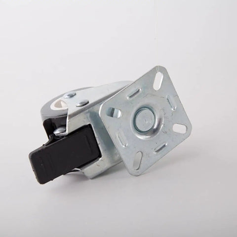 Inch Twin Swivel Casters with 360 Degree Plate Heavy Duty castor showing durable iron bracket and black rubber wheel.