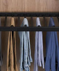 Up Your Game With This Badass Drawer Slide Out Pant Rack Designed For Jeans Ties Scarves And Shawls, black aluminum organizer with pants.
