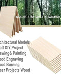 Basswood sheets, 5-pack, 12x12x1/8 in, unfinished natural wood, stacked and fanned for crafts