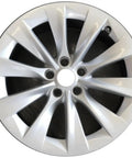 Slick Factory Refurbished 19 Inch 19X8 Silver Aluminum Alloy Wheel Rim For 2016 To 2018 Tesla Model S R19 Tire Ready close-up view.