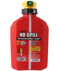 Spill Free Two And A Half Gallon Gas Can With Thumb Button Pour Seven Eighths Inch Funnel Spout Dust Cover And A Twenty Mesh Stainless Steel Screen For Clean Precise Refueling In The Shop Or On The Go, red color