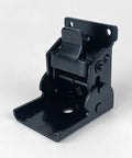 Black Two Pack 90 Degree Self-Locking Folding Hinge Lock Steel Foldable Bracket Hidden Hinge for tables and workbenches.