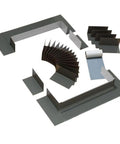 Top Shelf Low Profile Roof Flashing For Curb Mount Skylights With Self Adhesive Underlayment designed for asphalt shingles and wood shakes.