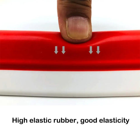 Detail of Easy Peel And Stick Yellow Heavy Duty Rubber Wall Corner Guard Anti Collision Strip showing flexibility and texture.