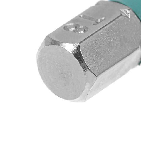 4 Pack T8 Security Torx Screwdriver Bits With 1/4 Hex Shank And Magnetic Tips close-up showing hex shank and T8 profile.
