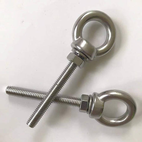 Heavy Duty Stainless Steel Eye Bolts With Washer And Nuts For Lifting Rings M6 Shoulder Eyebolts, 304 Stainless Steel Corrosion Resistant