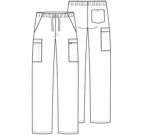 Mens Fly Front Cargo Scrub Pants With 7 Pockets Durable Fade Resistant Poly Cotton Poplin Plus Size 5XL Grey Rugged Wear