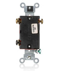 Back view of a Three Way Illuminated Toggle Switch 15 Amp 120 277 VAC Heavy Duty Industrial Grade Fed Spec Clear Toggle Model 1223 LC