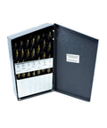 29 Pieces HSS Twist Drill Bit Set Featuring Black And Gold Finish Jobber Length in a sturdy case, neatly organized for convenience.