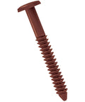 Three Inch Lifetime Vinyl Shutter Loks Screws For Exterior Shutters Burgundy Red single screw front view